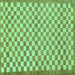 Square Checkered Turquoise Modern Rug, abs79turq