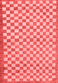 Checkered Red Modern Rug, abs79red