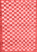 Checkered Red Modern Area Rugs