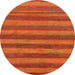 Round Machine Washable Abstract Orange Red Rug, wshabs7