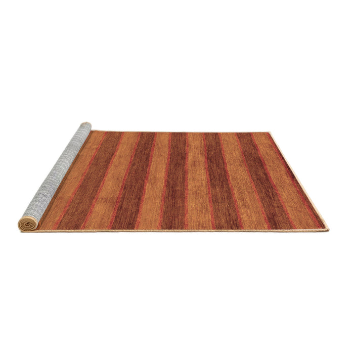 Sideview of Machine Washable Abstract Brown Modern Rug, wshabs7brn