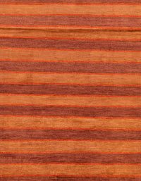 Machine Washable Abstract Orange Red Rug, wshabs7