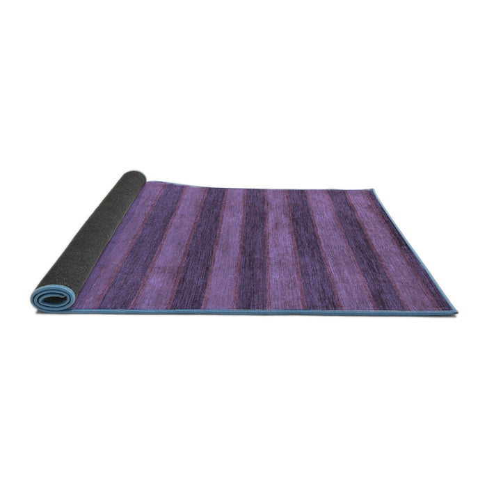 Sideview of Abstract Blue Modern Rug, abs7blu