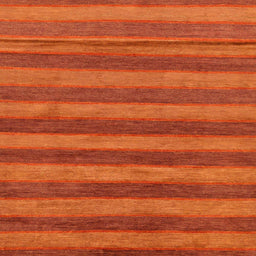 Square Machine Washable Abstract Orange Red Rug, wshabs7