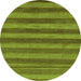 Round Abstract Green Modern Rug, abs7grn