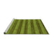 Sideview of Machine Washable Abstract Green Modern Area Rugs, wshabs7grn