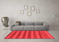 Machine Washable Abstract Red Modern Rug, wshabs7red