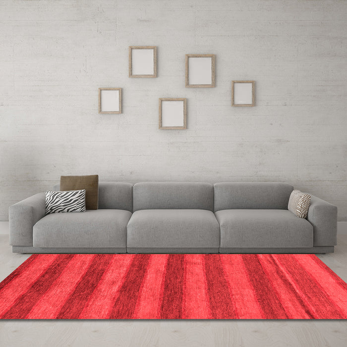Modern Red Washable Rugs