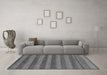 Machine Washable Abstract Gray Modern Rug in a Living Room,, wshabs7gry