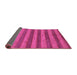 Sideview of Abstract Purple Modern Rug, abs7pur