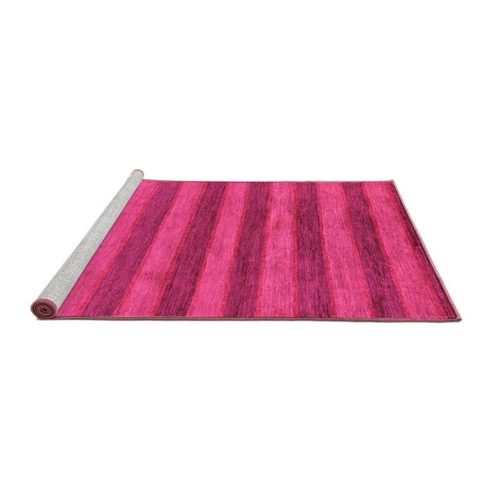 Sideview of Machine Washable Abstract Pink Modern Rug, wshabs7pnk