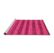 Sideview of Machine Washable Abstract Pink Modern Rug, wshabs7pnk