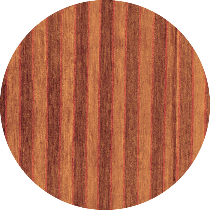 Round Abstract Brown Modern Rug, abs7brn