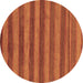 Round Abstract Brown Modern Rug, abs7brn