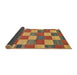 Sideview of Abstract Gold Checkered Rug, abs80