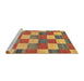 Sideview of Machine Washable Abstract Gold Rug, wshabs80