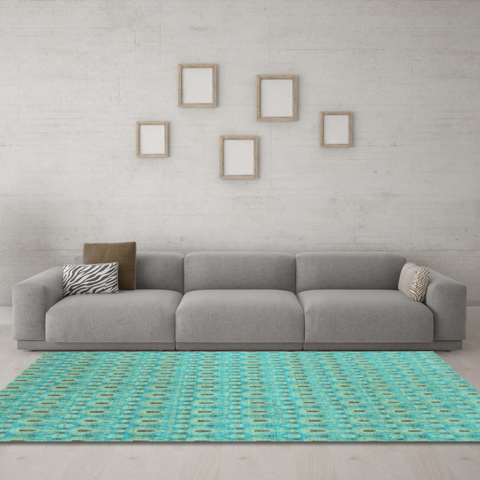 Machine Washable Abstract Light Blue Modern Rug in a Living Room, wshabs800lblu