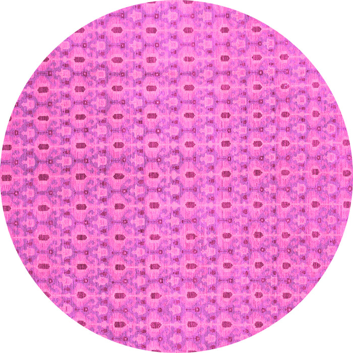 Round Abstract Pink Modern Rug, abs800pnk