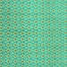 Square Machine Washable Abstract Turquoise Modern Area Rugs, wshabs800turq