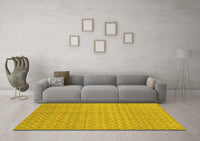 Machine Washable Abstract Yellow Modern Rug, wshabs800yw