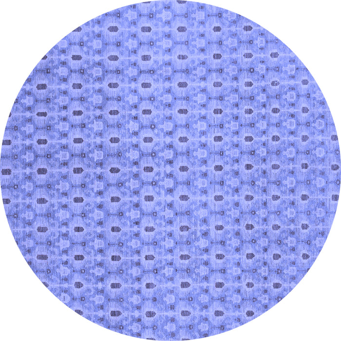 Round Abstract Blue Modern Rug, abs800blu