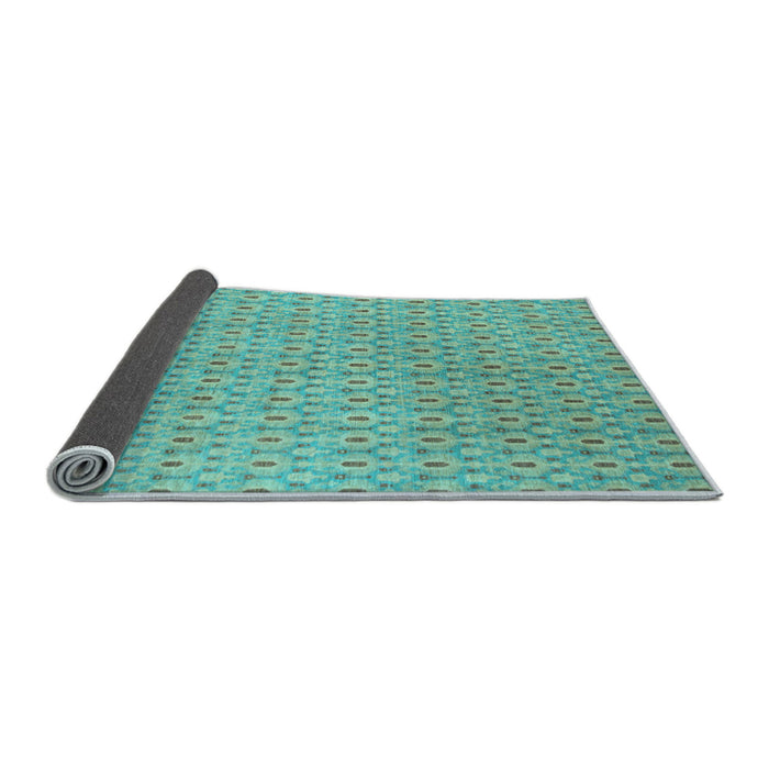 Sideview of Abstract Light Blue Modern Rug, abs800lblu