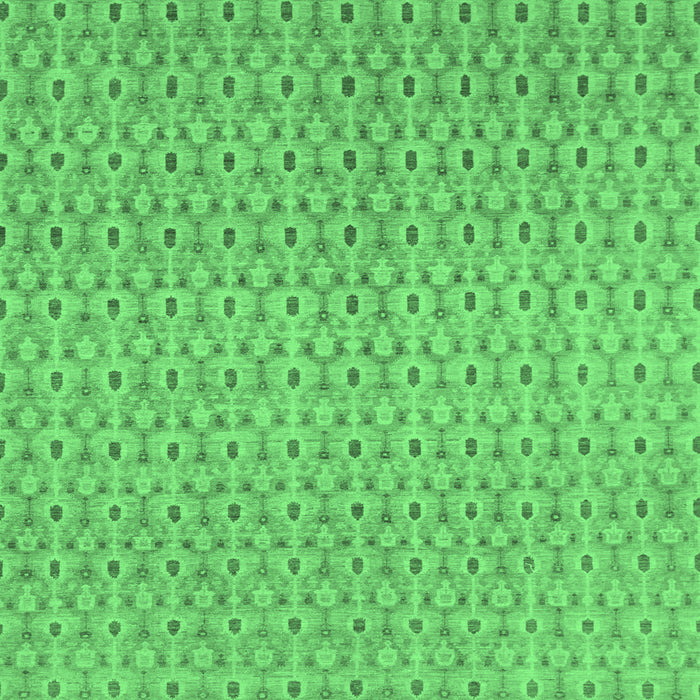 Square Abstract Emerald Green Modern Rug, abs800emgrn