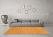 Machine Washable Abstract Orange Modern Area Rugs in a Living Room, wshabs800org