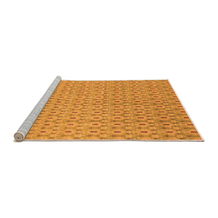 Sideview of Machine Washable Abstract Orange Modern Area Rugs, wshabs800org