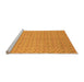 Sideview of Machine Washable Abstract Orange Modern Area Rugs, wshabs800org