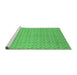 Sideview of Machine Washable Abstract Emerald Green Modern Area Rugs, wshabs800emgrn