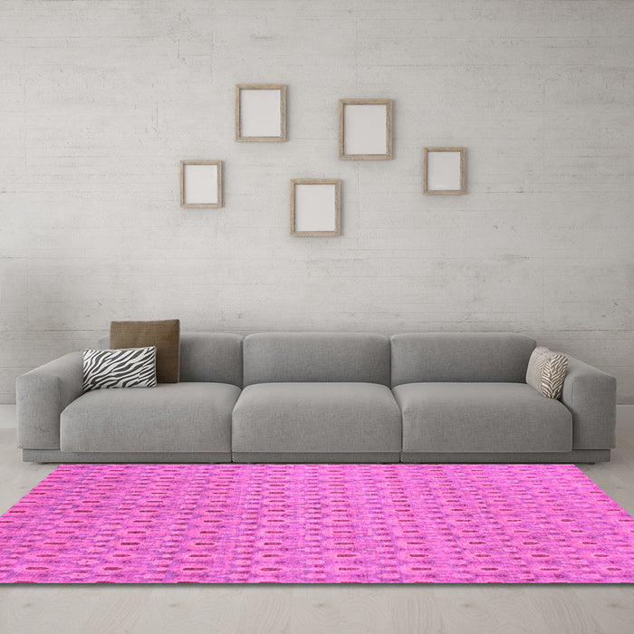 Machine Washable Abstract Pink Modern Rug in a Living Room, wshabs800pnk