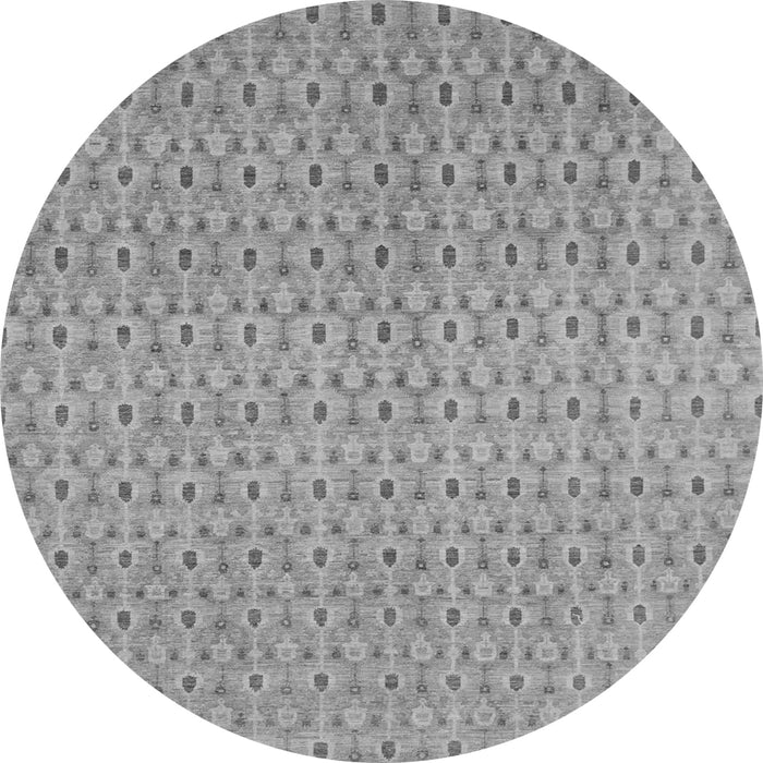 Round Abstract Gray Modern Rug, abs800gry