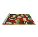 Sideview of Machine Washable Abstract Brass Green Rug, wshabs801