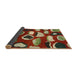 Sideview of Abstract Copper Green Modern Rug, abs801