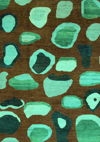 Abstract Turquoise Modern Rug, abs801turq