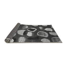 Sideview of Abstract Gray Modern Rug, abs801gry