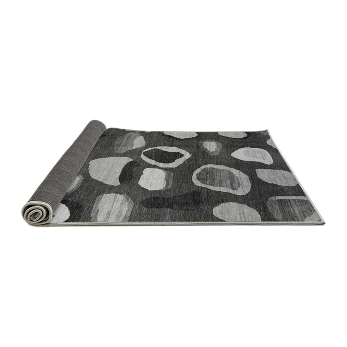 Sideview of Abstract Gray Modern Rug, abs801gry