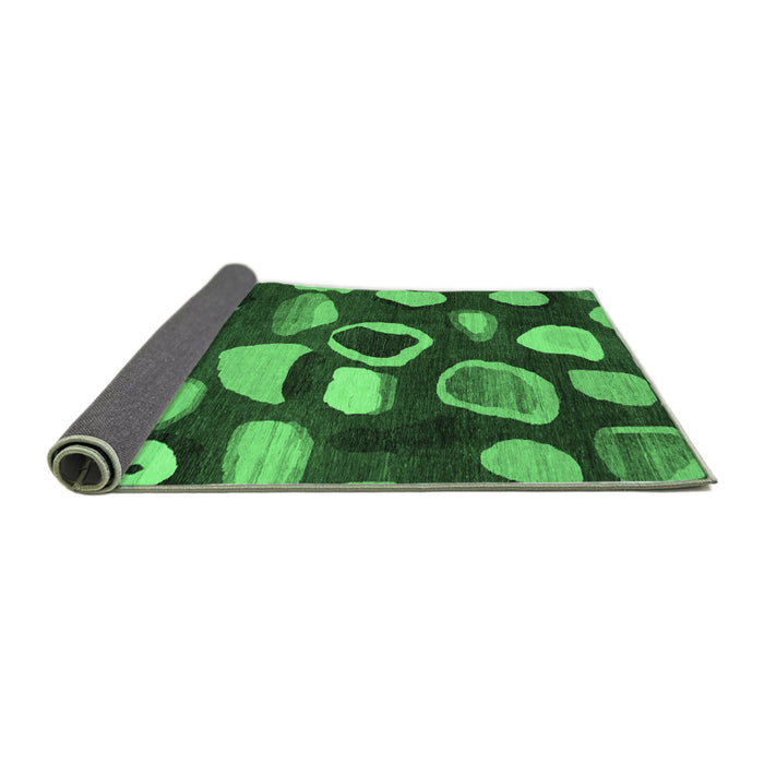 Sideview of Abstract Emerald Green Modern Rug, abs801emgrn