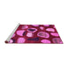 Sideview of Machine Washable Abstract Pink Modern Rug, wshabs801pnk