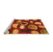 Sideview of Machine Washable Abstract Orange Modern Area Rugs, wshabs801org