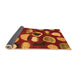 Sideview of Abstract Orange Modern Rug, abs801org