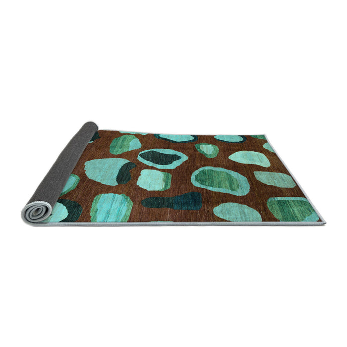 Sideview of Abstract Light Blue Modern Rug, abs801lblu