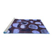 Sideview of Machine Washable Abstract Blue Modern Rug, wshabs801blu