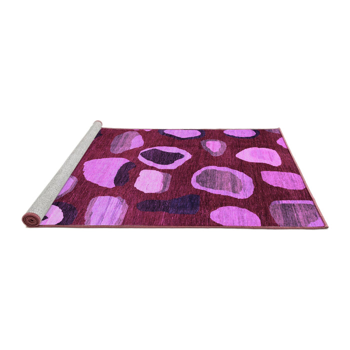 Sideview of Machine Washable Abstract Purple Modern Area Rugs, wshabs801pur