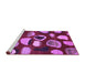 Sideview of Machine Washable Abstract Purple Modern Area Rugs, wshabs801pur