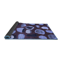 Sideview of Abstract Blue Modern Rug, abs801blu