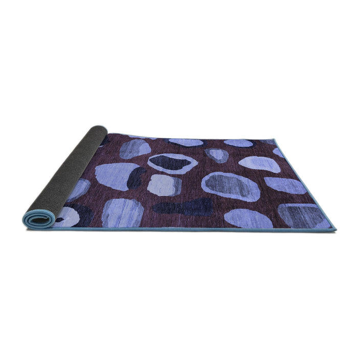 Sideview of Abstract Blue Modern Rug, abs801blu