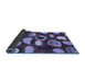 Sideview of Abstract Blue Modern Rug, abs801blu