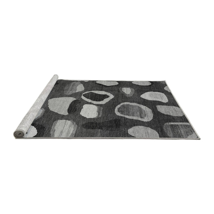 Sideview of Machine Washable Abstract Gray Modern Rug, wshabs801gry